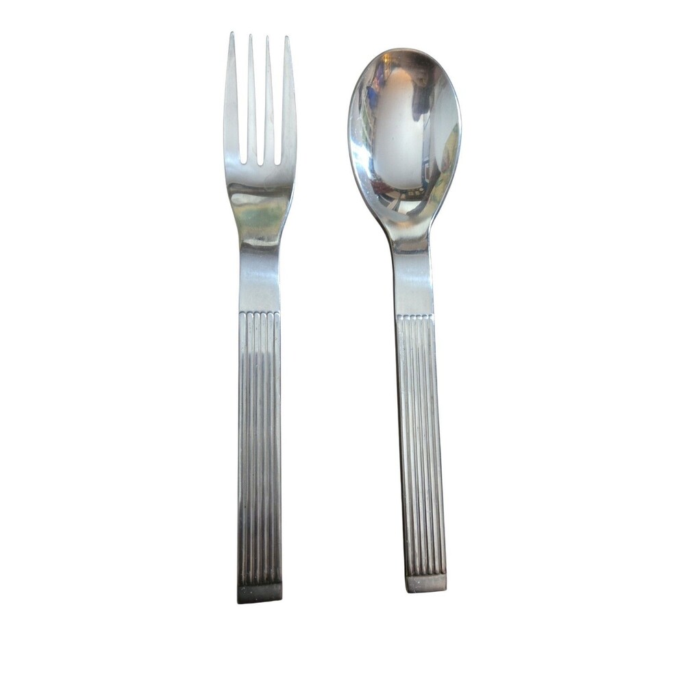 Dansk THEBE 9" Serving Spoon and Fork Stainless Steel-Korea